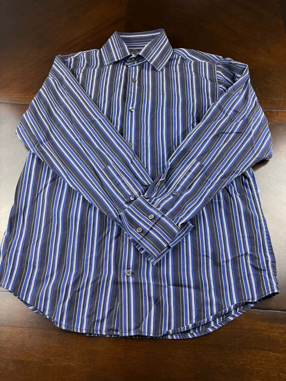 Banana Republic Men’s Medium Striped Long Sleeve Button Down Shirt 100% Cotton